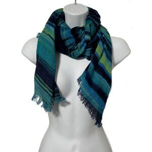 Calvin Klein Blue Striped Scarf